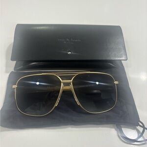 rag & bone Gold and Black Sunglasses